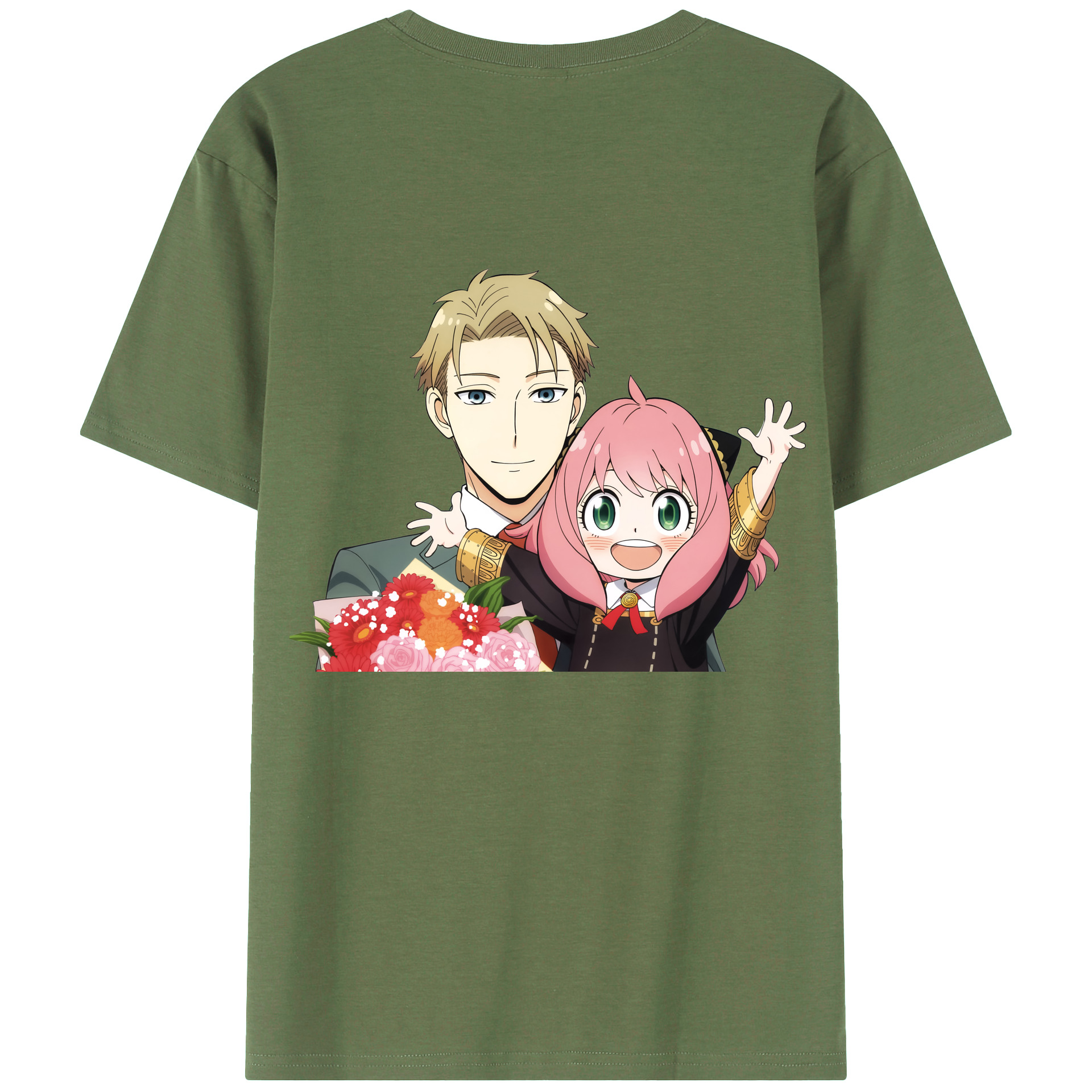 （画像用） SPY×FAMILY间谍家家酒 綿100％ メンズ半袖Tシャツ（バックプリント） 通気性